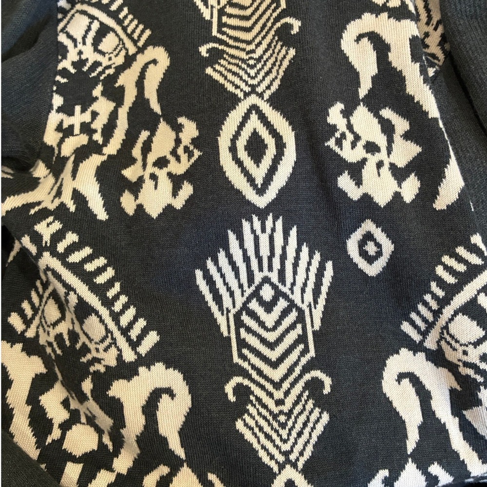 THML Black Cream Geometric print Cardigan - S - Tribal Print  Open Front - Picture 13 of 13